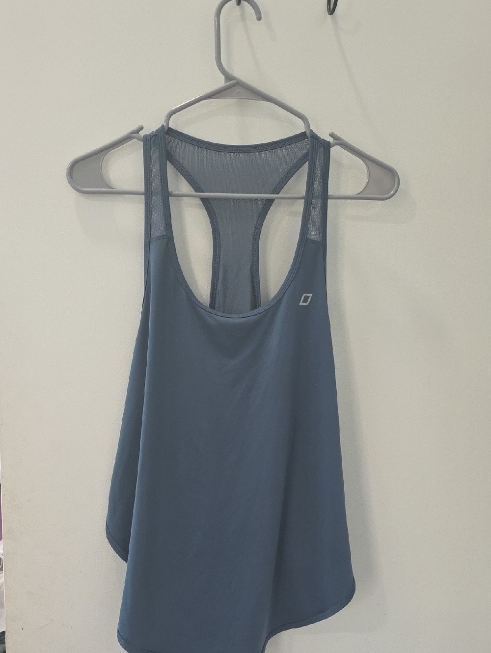 Lorna Jane Slate Blue Racerback Mesh Fitness Tank